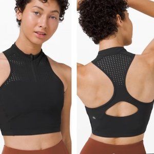 NWT Lululemon Black Unleash Strength High Neck Bra